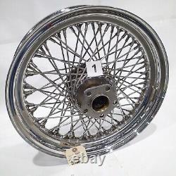 16X3 80 Spoke Front Rear Chrome Wheel Flat Sprocket 73-84 Harley FX XL Shovel #1