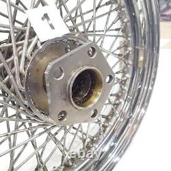 16X3 80 Spoke Front Rear Chrome Wheel Flat Sprocket 73-84 Harley FX XL Shovel #1