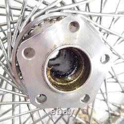16X3 80 Spoke Front Rear Chrome Wheel Flat Sprocket 73-84 Harley FX XL Shovel #1