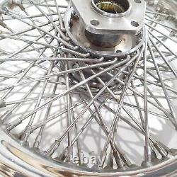 16X3 80 Spoke Front Rear Chrome Wheel Flat Sprocket 73-84 Harley FX XL Shovel #1