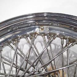16X3 80 Spoke Front Rear Chrome Wheel Flat Sprocket 73-84 Harley FX XL Shovel #1