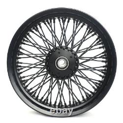 16 3.5 Front Rear 72 Spoked Wheels Single Disc for Harley Softail Fatboy Dyna