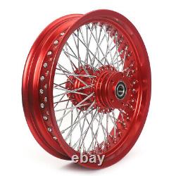 16 3.5 Front Rear Spoked Wheels Set for Harley Sportster Dyna Softail Touring