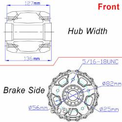 16 Alu Front Rear Wheels Dual Disc 72 Spokes for Harley Softail Heritage FLSTC