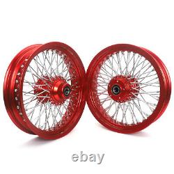 16 Complete Set Front Rear Wheels Rim Hub for Heritage Softail FXST FXSTC Dyna