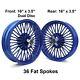 16 Front Rear Wheels Fat Spokes For Touring Road King Flhr 84-07 For Dyna Fxdl