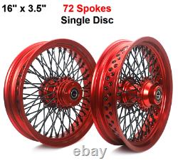 16 Front Rear Wheels Single Disc Spoke for Softail FXST FXSTD for Touring 84-07