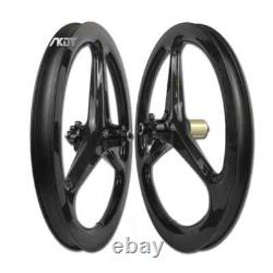 16 Inch 349 Carbon Wheelset 3 Spoke Front Rear Wheels Disc Brake 6-Bolt Hubs