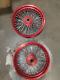 16 Spoked Wheels Rims Dual Disc 72 Spokes For Harley Dyna Softail Heritage Flstc