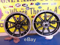 16 X 3 Front & Rear 9 Spoke Mag Wheels Harley Davidson Fl Shovelhead 1973-1984