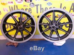 16 X 3 Front & Rear 9 Spoke Mag Wheels Harley Davidson Fl Shovelhead 1973-1984