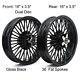 16 X3.5 Front Rear Wheels Fat Spokes For Softail Heritage Road Glide Road King