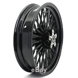 16 x 3.5 Fat Spoke Front Rear Wheel Rim Set for Harley Dyna TOURING Gloss Black