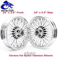 16 x 3.5 Fat Spoke Tubeless Front Rear Wheel Rim for Harley Softail FLST FXST