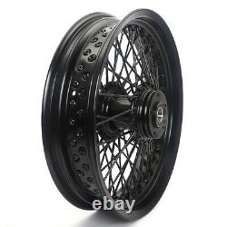 16'' x 3.5'' Front Rear Spoked Wheels for Harley Dyna Sportster Softail Touring