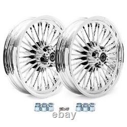 16x3.5 36 Fat Spoke Wheels Rims Set for Harley Softail Heritage Fatboy Deluxe