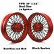 16x3.5 72 Spokes Red Front Rear Wheels Dual Disc For Harley Softail Flstc Dyna