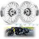 16x3.5 Chrome Fat Spoke Front Rear Cast Wheels For Harley Touring Softail Dyna