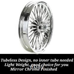 16x3.5 Chrome Fat Spoke Front Rear Cast Wheels for Harley Touring Softail Dyna