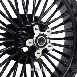 16x3.5 Fat Spoke Wheels Rim Rotors Set for Harley Softail Heritage Classic 00-14