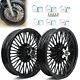 16x3.5 Fat Spoke Wheels Rims Set For Harley Softail Heritage Fatboy Custom Fxst