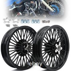 16x3.5 Fat Spoke Wheels Rims Set for Harley Touring Bagger Road King Glide 00-08