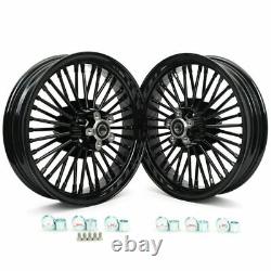 16x3.5 Fat Spoke Wheels Rims Set for Harley Touring Bagger Road King Glide 00-08