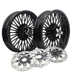 16x3.5 Fat Spoke Wheels Rotors for Harley Touring Bagger Electra Glide 00-07 FLT