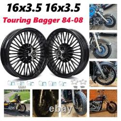 16x3.5 Fat Spoke Wheels Rotors for Harley Touring Bagger Electra Glide 00-07 FLT