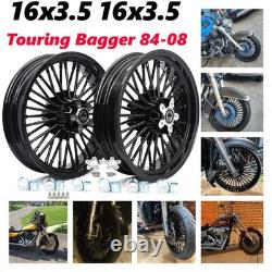 16x3.5 Fat Spoke Wheels Rotors for Harley Touring Bagger Electra Glide 00-07 FLT