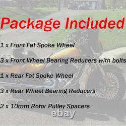 16x3.5 Fat Spoke Wheels Rotors for Harley Touring Bagger Electra Glide 00-07 FLT