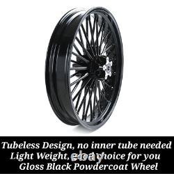 16x3.5 Fat Spoke Wheels for Harley Softail Slim FLSL 2012-2021 Gloss Black