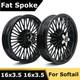 16x3.5 Front Rear Fat Spoke Wheels Rims For Harley Softail Fatboy Heritage Flstc