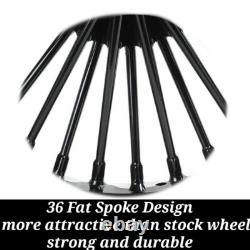 16x3.5 Front Rear Fat Spoke Wheels Rims for Harley Softail Fatboy Heritage FLSTC