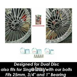 16x3.5 Front Rear Fat Spoke Wheels Rims for Harley Softail Fatboy Heritage FLSTC