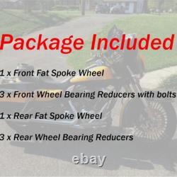 16x3.5 Front Rear Fat Spoke Wheels Rims for Harley Softail Fatboy Heritage FLSTC