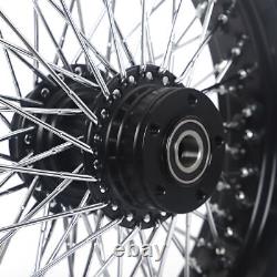16x3.5 Spoked Wheels Rims Hubs 72 Spokes for Harley Softail Fatboy Heritage FXST