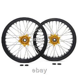 173.5 174.25 Spoke Front Rear Wheels Gold Hubs Black Rims for Surron Ultra Bee