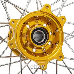 173.5 174.25 Spoke Front Rear Wheels Gold Hubs Black Rims for Surron Ultra Bee