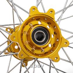 173.5 174.25 Spoke Front Rear Wheels Gold Hubs Black Rims for Surron Ultra Bee