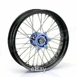 17 & 17 Supermoto Spoked Wheel Set Hubs Rims Rotors Yamaha YZ250F YZ450F 09-13