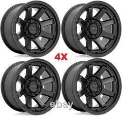 17 All Black Wheels Rims F-150 F150 Trail Km723 Fuel Method XD Off Road