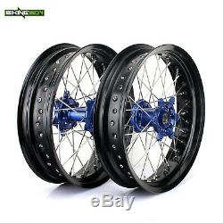 17 Supermoto Complete F-R Wheels Rims Spokes for Yamaha YZF 250 YZ-F 450 14 15