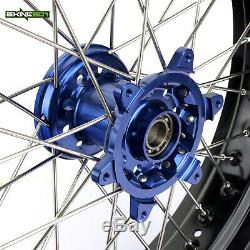 17 Supermoto Complete F-R Wheels Rims Spokes for Yamaha YZF 250 YZ-F 450 14 15