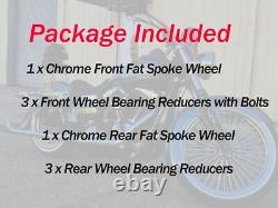 18X3.5 Fat Spoke Wheels Rims Set for Harley Softail Heritage Deluxe Custom FXST