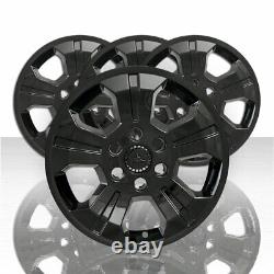 18 Black Wheel Skin Hub Caps Alloy Rim Full Covers for 2014-2019 Silverado 1500