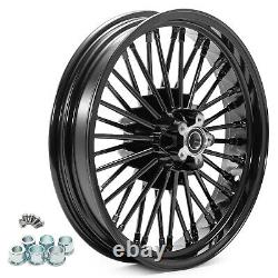 18 Front Rear Fat Spoke Wheels Rims for Harley Touring 00-07 Road Electra Glide