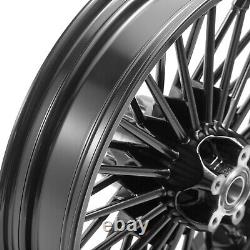 18 Front Rear Fat Spoke Wheels Rims for Harley Touring 00-07 Road Electra Glide