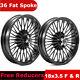 18x3.5 Front Rear Fat Spoke Wheels For Harley Touring Street Road Electra Glide