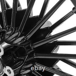 18x3.5 Front Rear Fat Spoke Wheels for Harley Touring Street Road Electra Glide